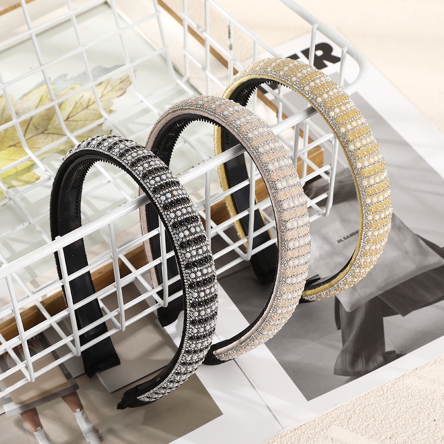 Băng Đô Cài Tóc Đính Đá Và Ngọc Trai Nhân Tạo Phong Cách Hàn Quốc