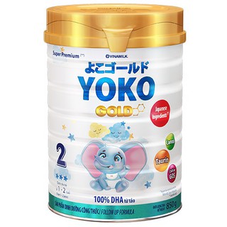 Sữa bột yoko 2 - hộp thiếc 850g hsd t4-2022