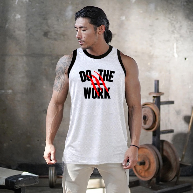 Áo Ba Lỗ Thể Thao Plus Size In Họa Tiết Khô Nhanh Cho Nam