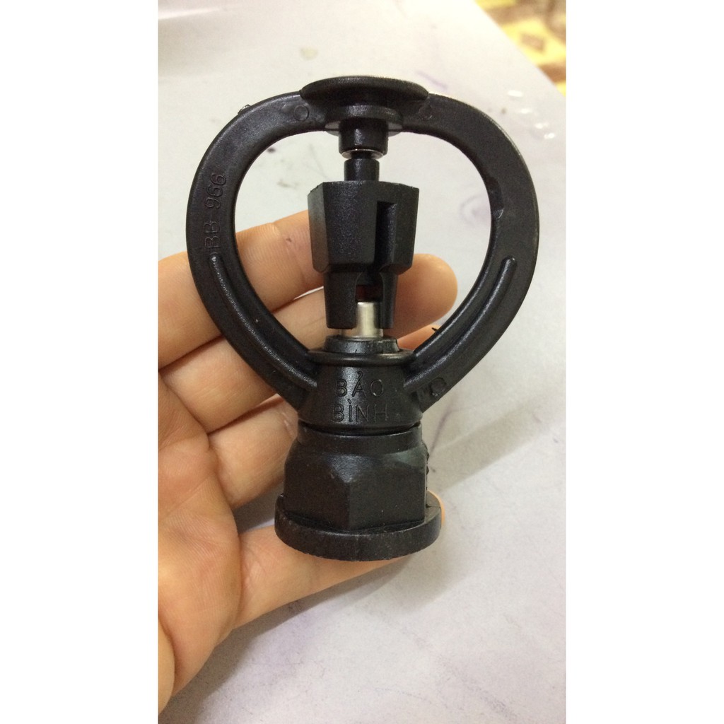 Béc tưới phun mưa thân xoay BB-966 Bảo Bình tưới rau, hoa màu, làm mát nhà xưởng