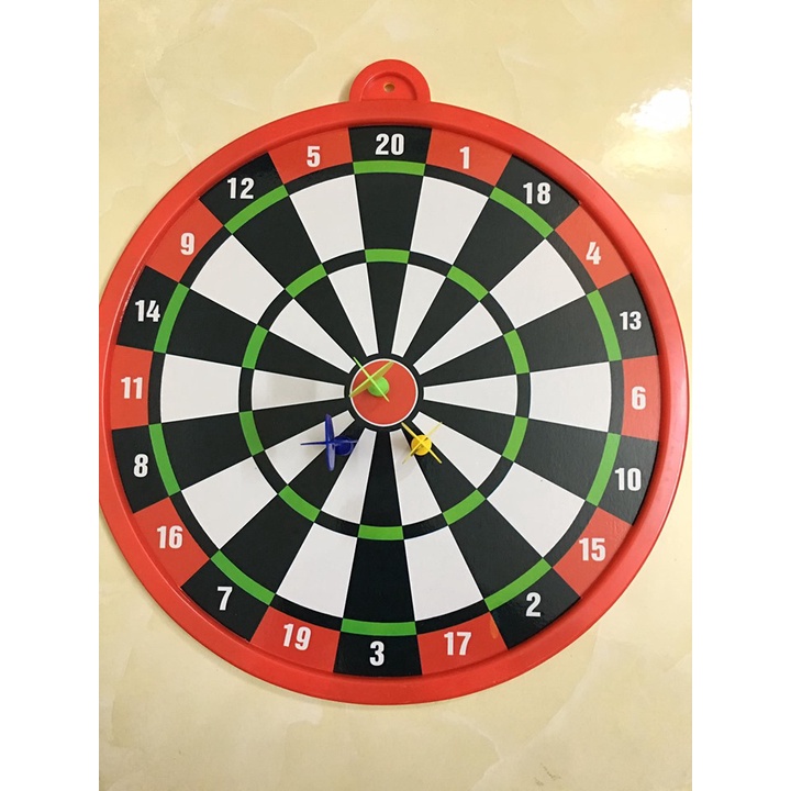 Bộ Trò Chơi Phóng Phi Tiêu 1 Bia 3 Tiêu đường kính 30cm Dùng Được Cả 2 Mặt