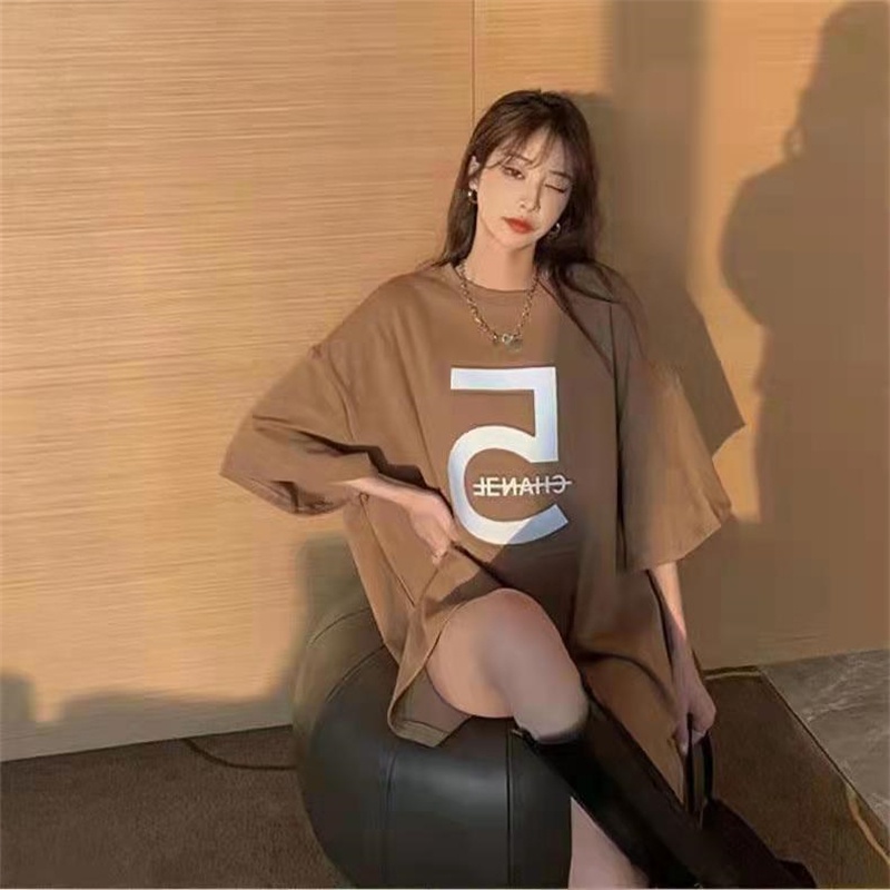 NRVP Áo Thun Nữ Tay Ngắn Dáng Rộng Thời Trang Phong Cách Hàn Quốc