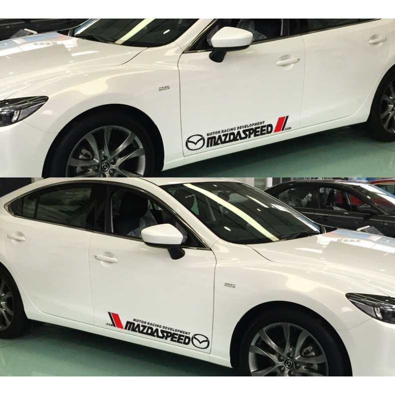 Tem dán cửa xe ô tô Mazda