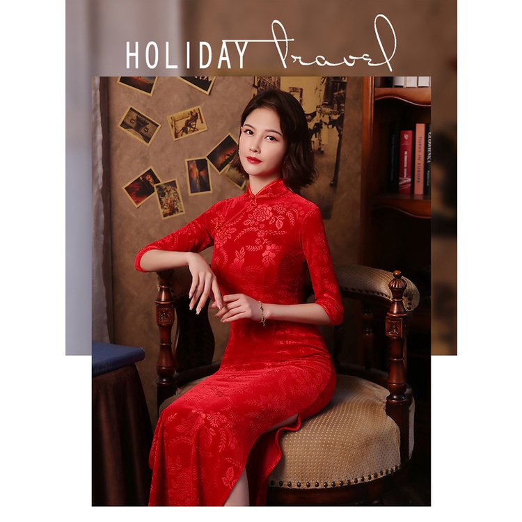 Sườn xám ôm dáng phong cách Trung Hoa thời trang