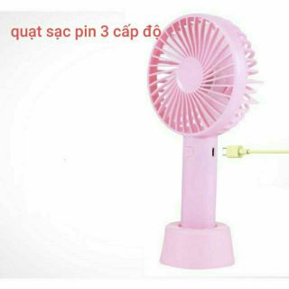 Quạt mini cầm tay tích điện 3 tốc độ gió