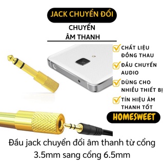Jack Chuyển Đổi Âm Thanh Từ Cổng 3.5mm sang 6.5mm Chống Nhiễu 5781