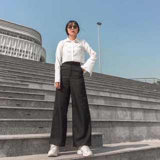 Quần đen suông dài
