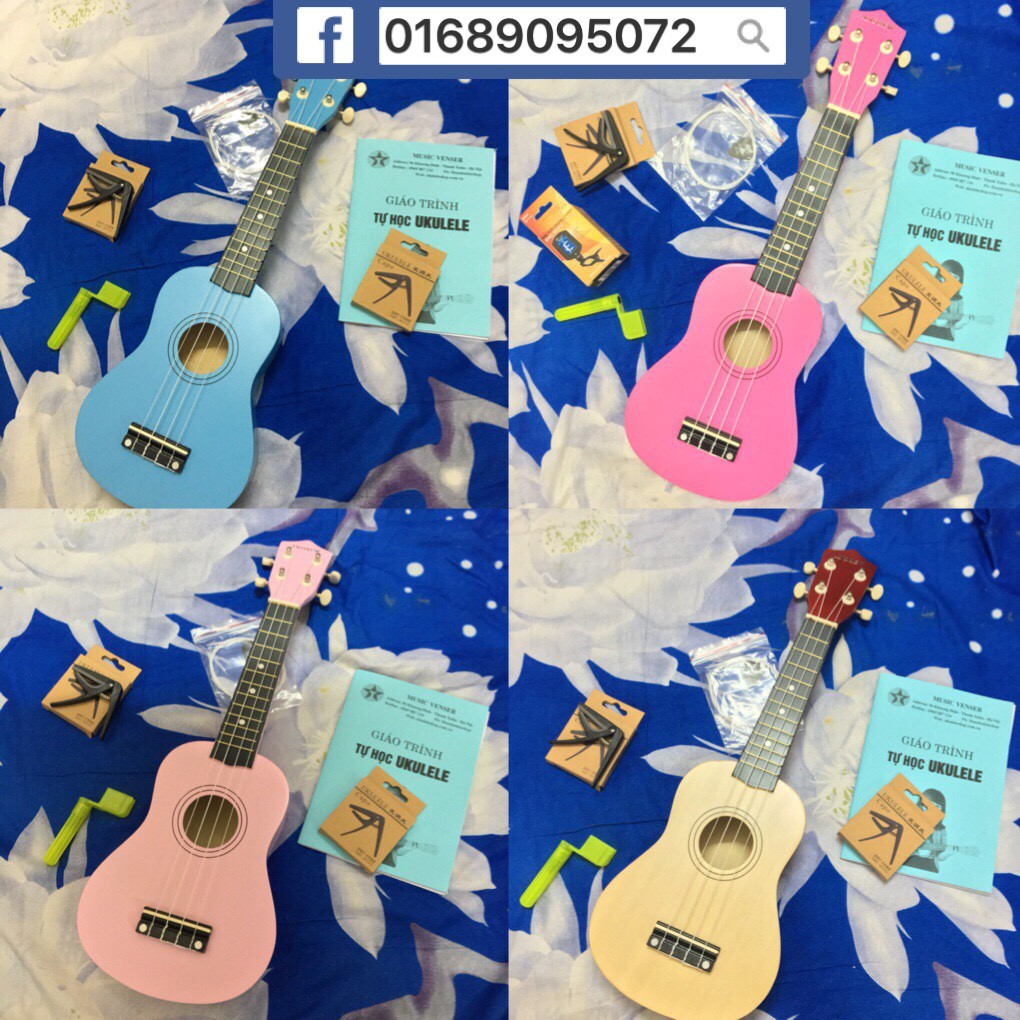  ĐÀN UKULELE SOPRANO FULL MÀU  Rz184