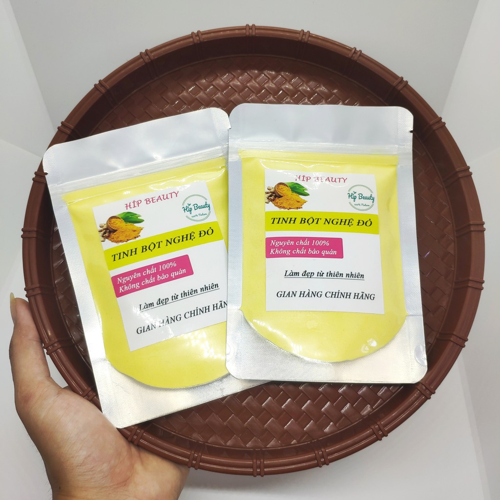 Tinh bột nghệ nguyên chất handmade, sử dụng nghệ đỏ 100g