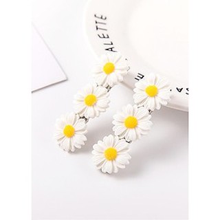 Set 2 kẹp tóc hoa cúc họa mi (Tặng móc khóa gỗ BTS thiết kế độc quyền)