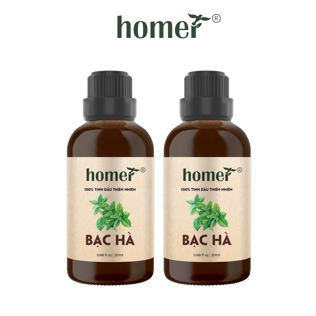 Combo 2 tinh dầu Bạc hà Homer 20ml/chai