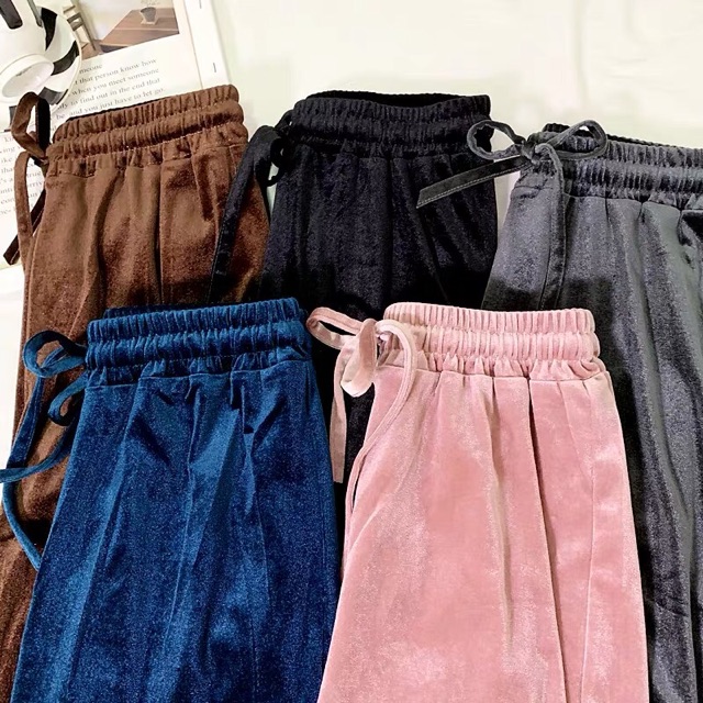 QUẦN NHUNG ỐNG RỘNG CÓ SIZE ĐẠI (KÈM HÌNH THẬT)