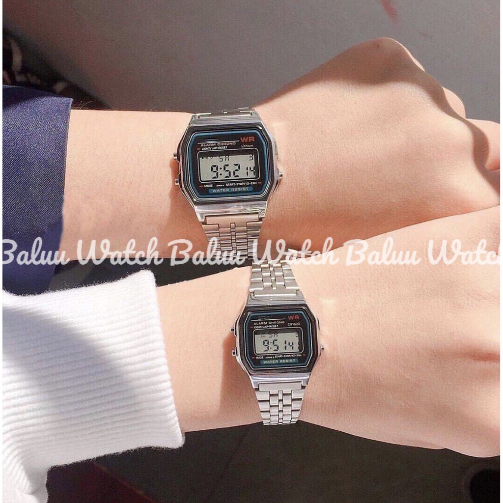 Đồng hồ nam, nữ WR unisex dây thép kiểu dáng thể thao cho tuổi teen | BigBuy360 - bigbuy360.vn