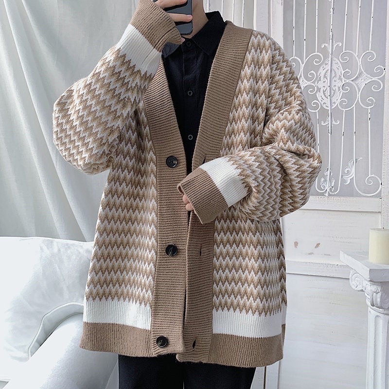 Áo Cardigan nỉ Unisex form rộng Hàn Quốc/Áo khoác len nam nữ dày dặn giá rẻ dài rẻ
