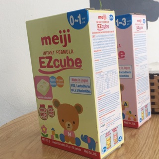 Sữa Meiji thanh số 0 Ezcube 0-1 tuổi