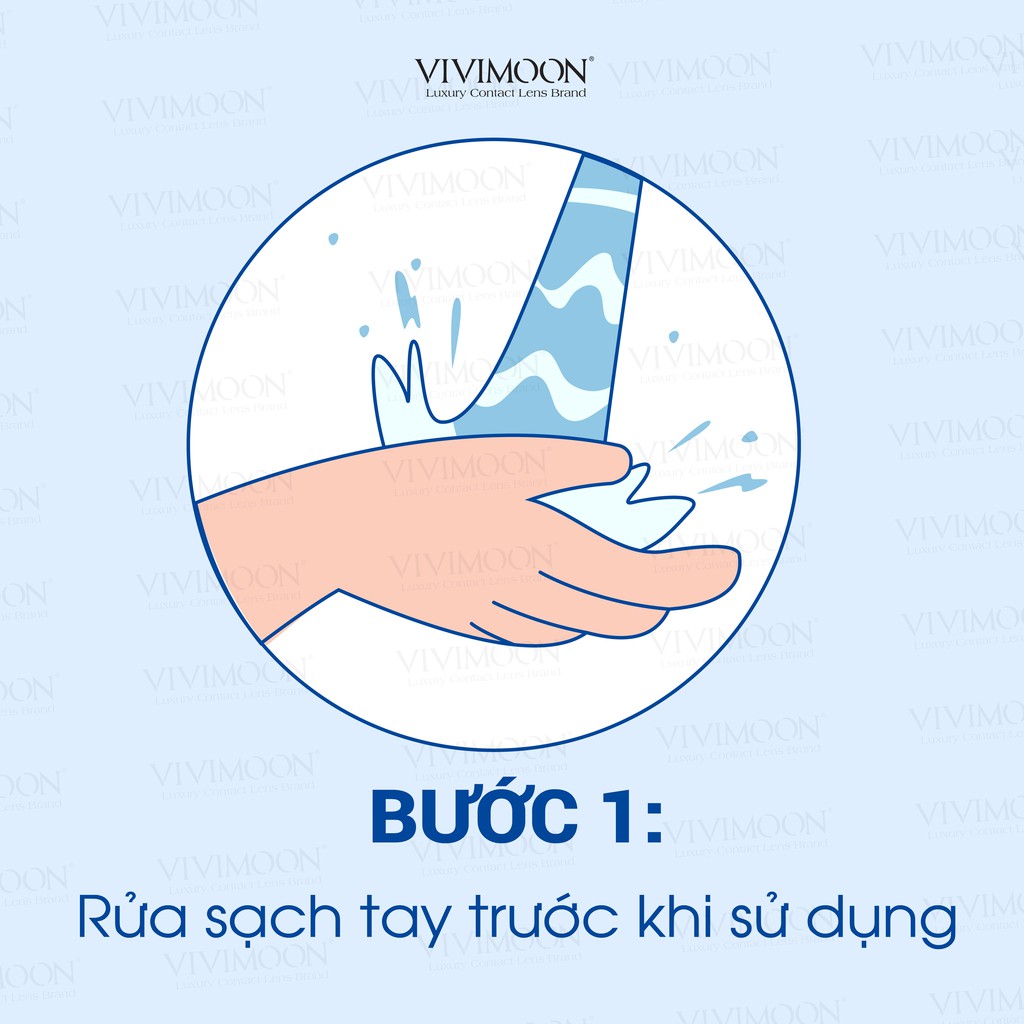 Combo nước ngâm lens và nhỏ mắt chuyên dụng cho kính áp tròng Hàn Quốc B5 VIVIMOON