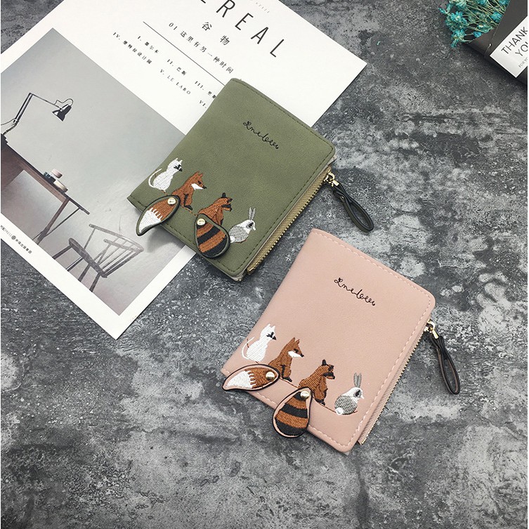 [Mã FAMAYWA2 giảm 10K đơn 50K] Ví Cầm Tay PaPu VN07 Thêu Hình Thú Dễ Thương Nhiều Ngăn Da Dẹp | BigBuy360 - bigbuy360.vn