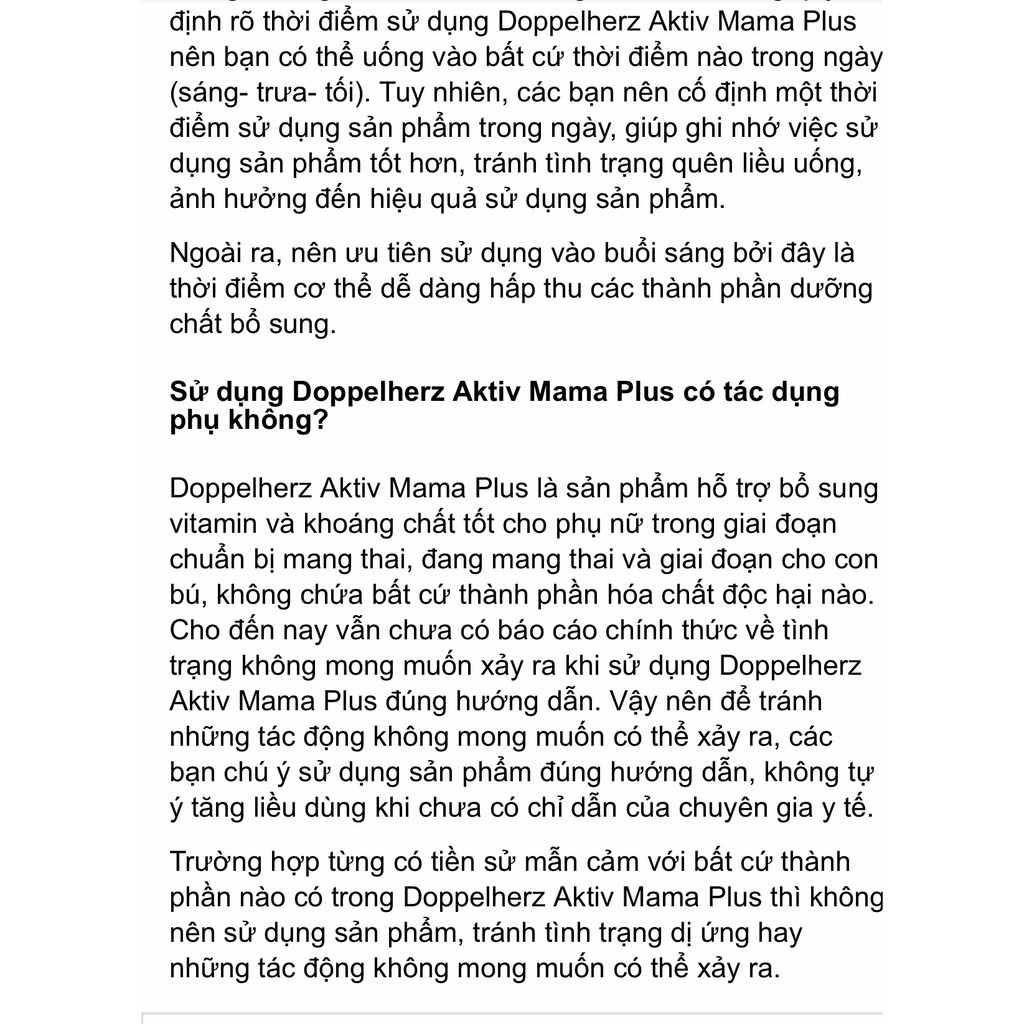 (hàng Đức) Viên Uống Doppelherz Aktiv Mama Plus Bổ Sung Vitamin Cho B à B ầu | BigBuy360 - bigbuy360.vn