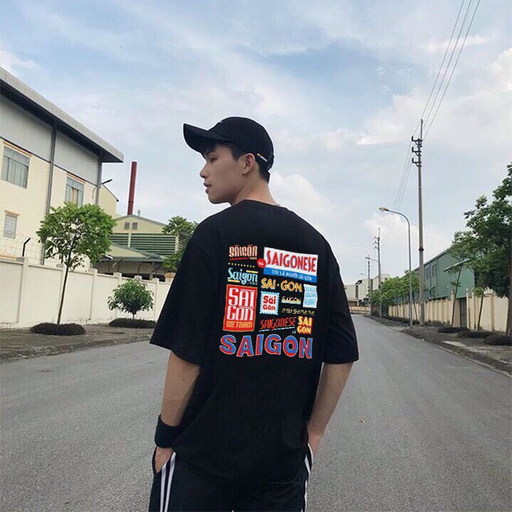 Áo Thun SAIGONESE Tay Lỡ Form Rộng 40-70kg Unisex Nam Nữ ANH DUY SHOP AT11 | BigBuy360 - bigbuy360.vn