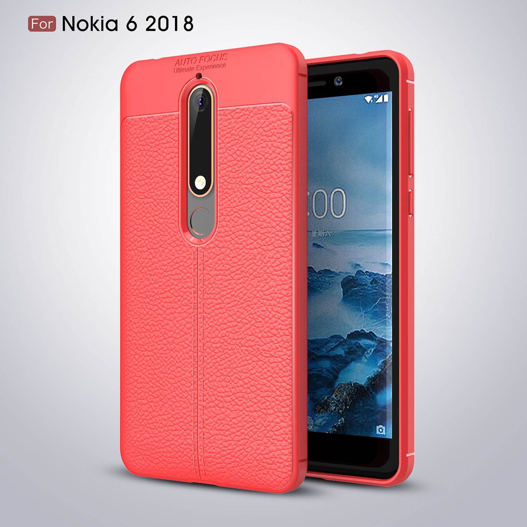 Ốp điện thoại TPU mềm màu trơn họa tiết vỏ trái vải độc đáo cho Nokia 6/6 2018
