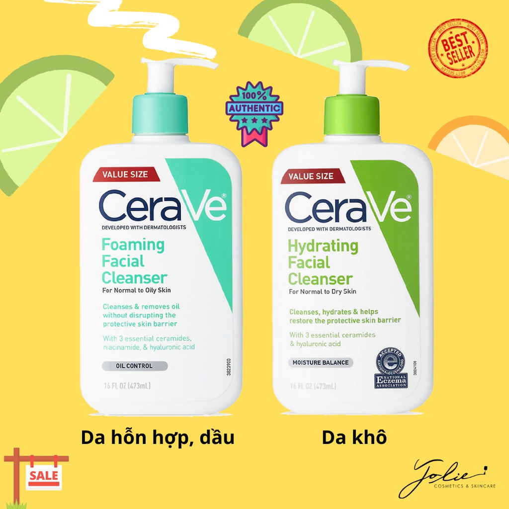 (BILL US - SALE 15%) Sữa rửa mặt CeraVe