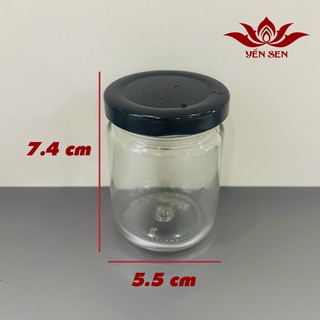 Hủ thủy tinh 100ml lùn nắp tròn thiếc