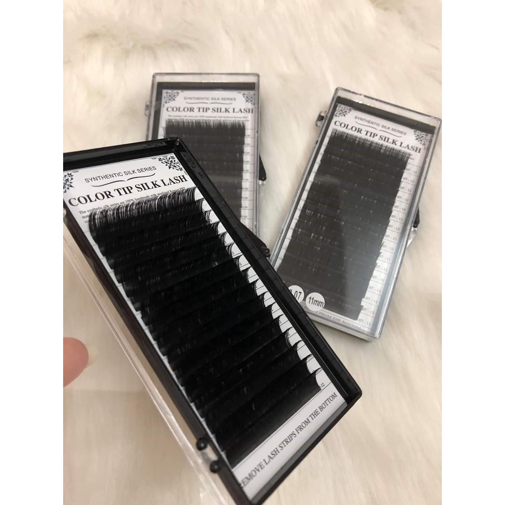 Mi khay Color Tip Silk cong Cc, độ dày 0.07 chất mi mềm dễ bắt keo, dùng để nối volume, classic  - Ann933233 | BigBuy360 - bigbuy360.vn