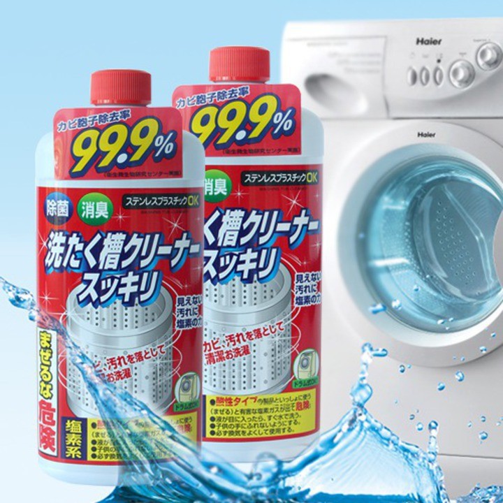 Date T5/2026 Nước tẩy vệ sinh lồng máy giặt 99.9% hàng Nội địa Nhật Bản 550ml - Kokubo
