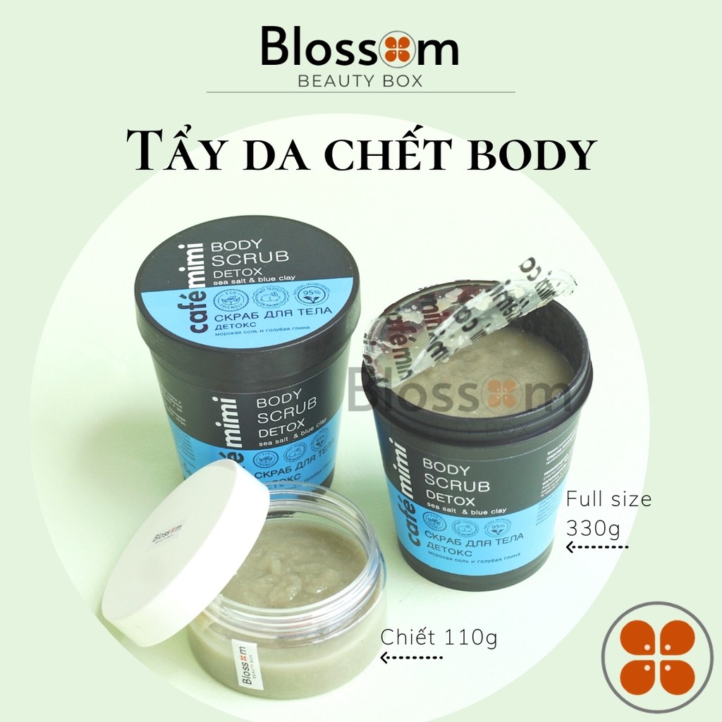 [300g] Tẩy da chết toàn thân body Cafe Mimi Detox