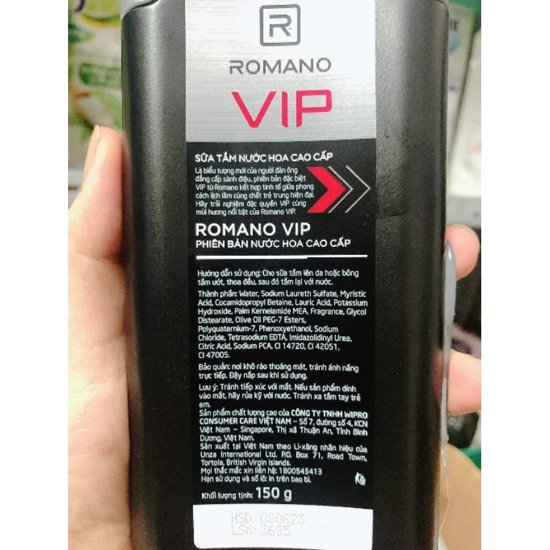 Sữa Tắm Romano VIP 150ml (HKM)