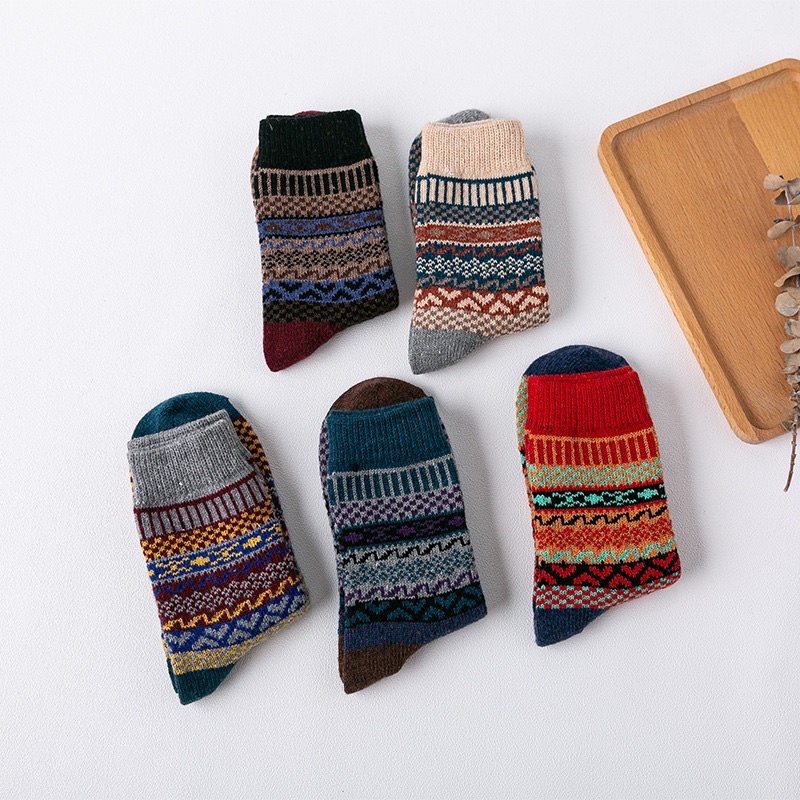 [TonaShoe] Tất Thổ Cẩm Cổ Cao Nhiều Loại Phù Hợp Cả Nam Và Nữ M18