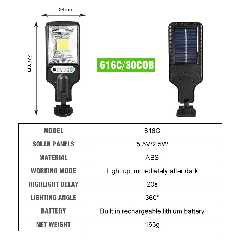 Đèn Led Gắn Tường Cảm Biến Năng Lượng Mặt Trời Chống Thấm Nước