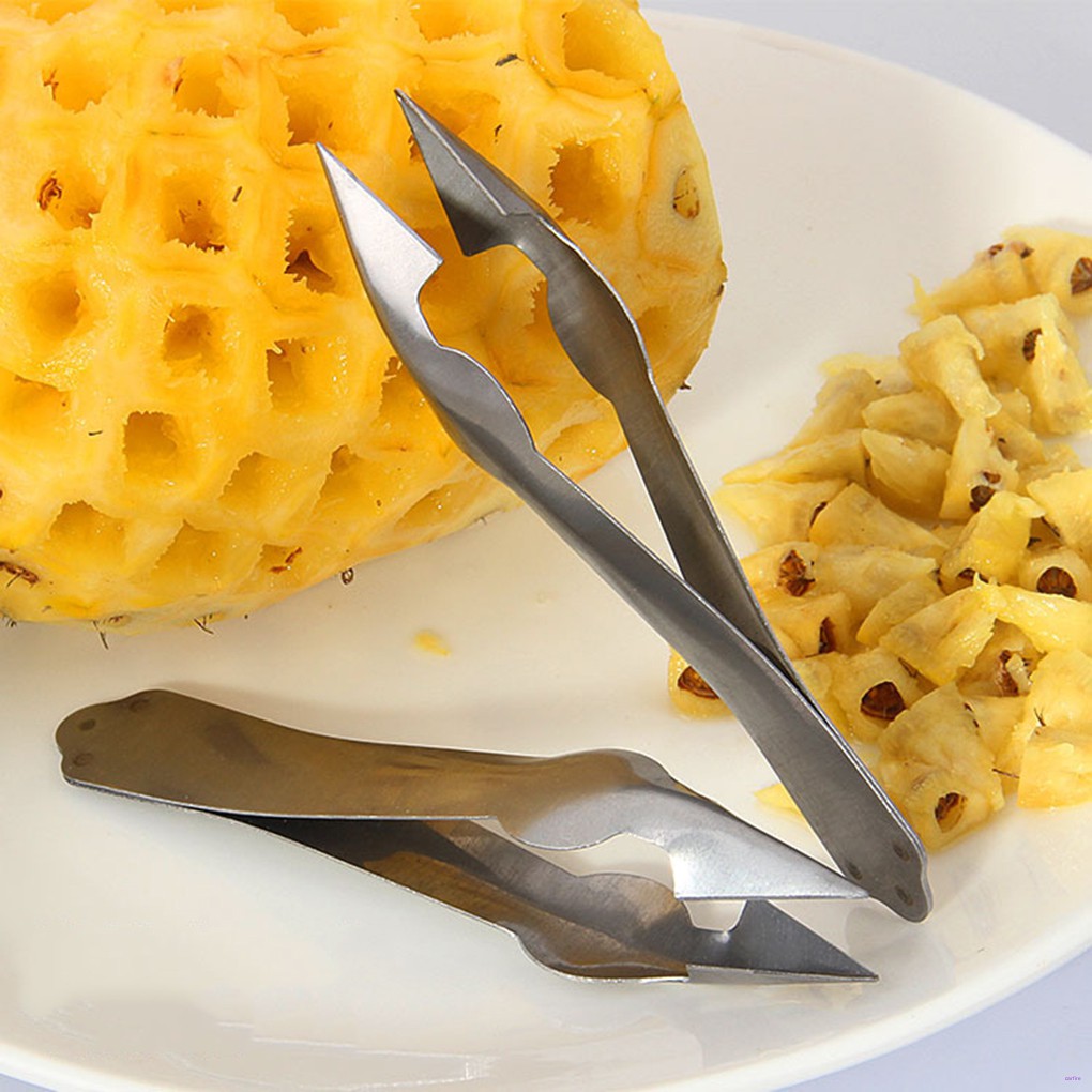 2pcs Pineapple Eye Seed Remover Stainless Steel Pineapple Eye Peeler Kitchen Utensil Tools