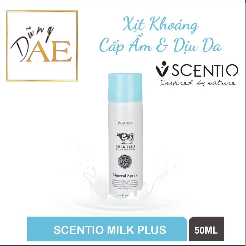 Xịt Khoáng Cấp Ẩm Và Dịu Da Scentio Milk Plus 50mL