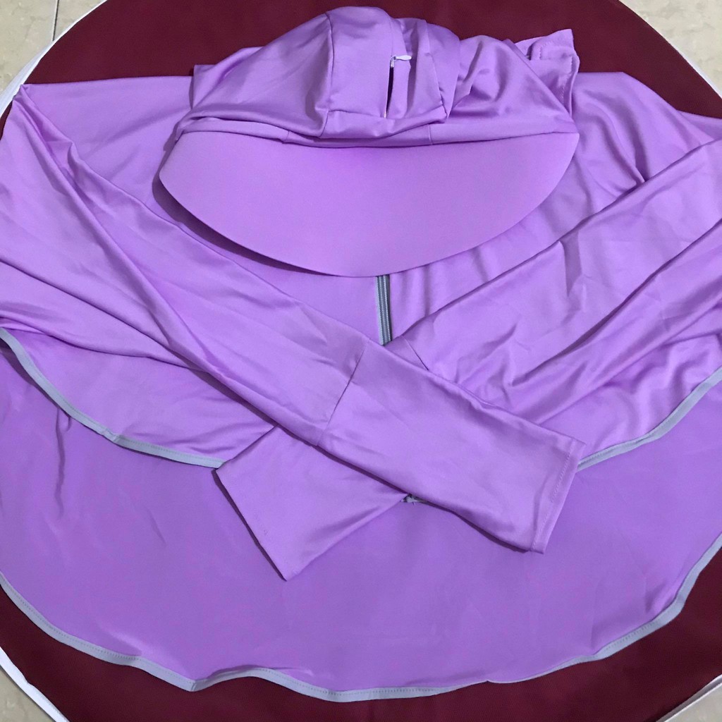 Áo khoác nắng nữ vải thun co giãn 4 chiều có mũ rộng vành chống tia UV siêu mát 2021 | BigBuy360 - bigbuy360.vn