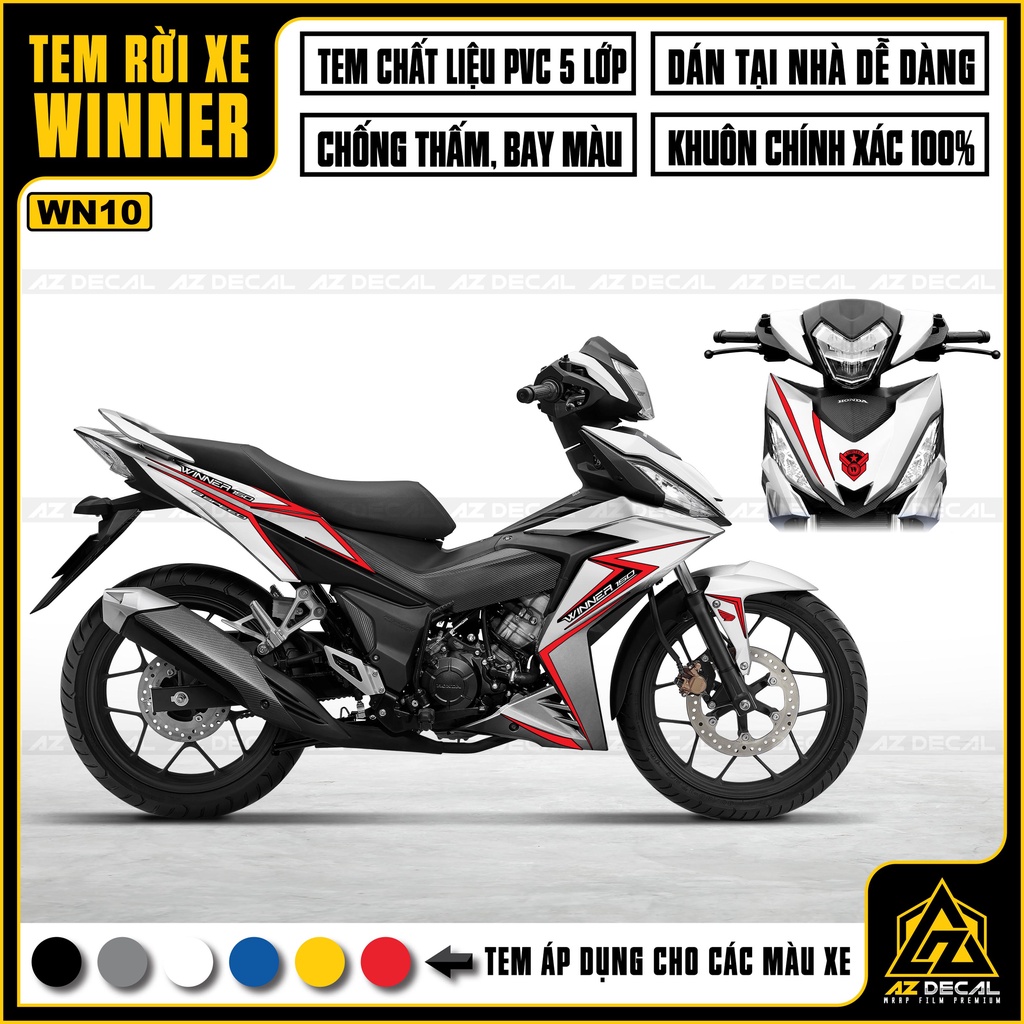 [TỔNG HỢP] Tem Winner V1 Đỏ Đen | Decal Xe Winner 150 Đẹp Nhất Chất Liệu Chống Nước Bền Màu