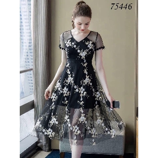 [MẪU MỚI NHẤT] ĐẦM XÒE HỌA TIẾT TRẺ TRUNG THANH LỊCH ĐỦ SIZE M L XL XLL - 75446