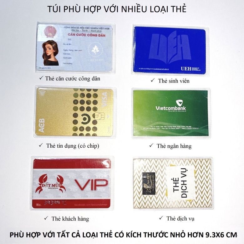 VỎ BỌC BẢO QUẢN THẺ CCCD ATM, THẺ SINH VIÊN , THẺ TÍN DỤNG