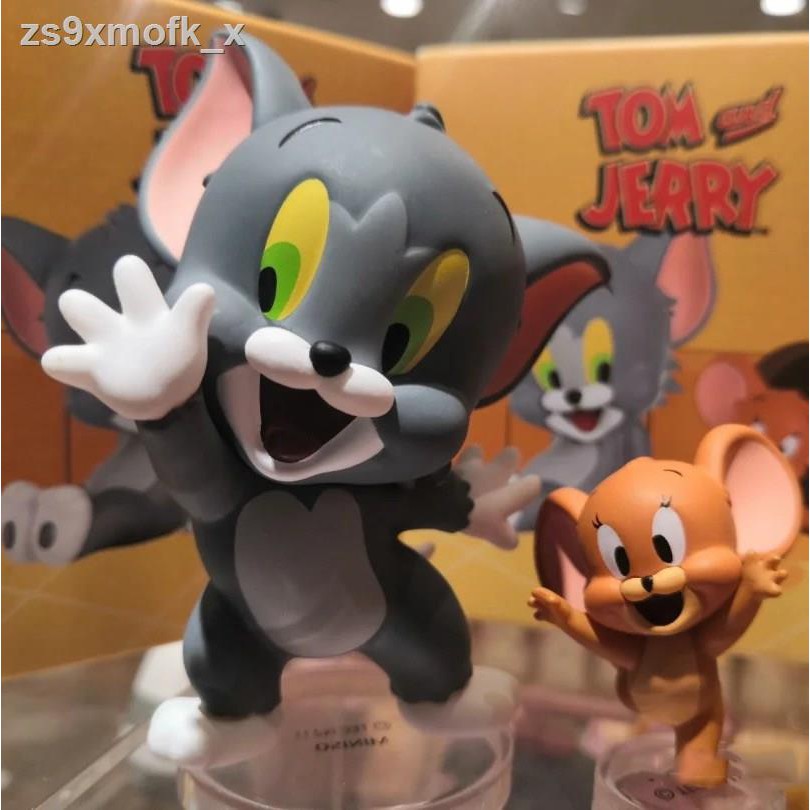 ❆✌◐Mèo và chuột MINISO Tom Jerry I love cheese mù hộp trang trí món quà đồ chơi làm bằng tay dễ thương