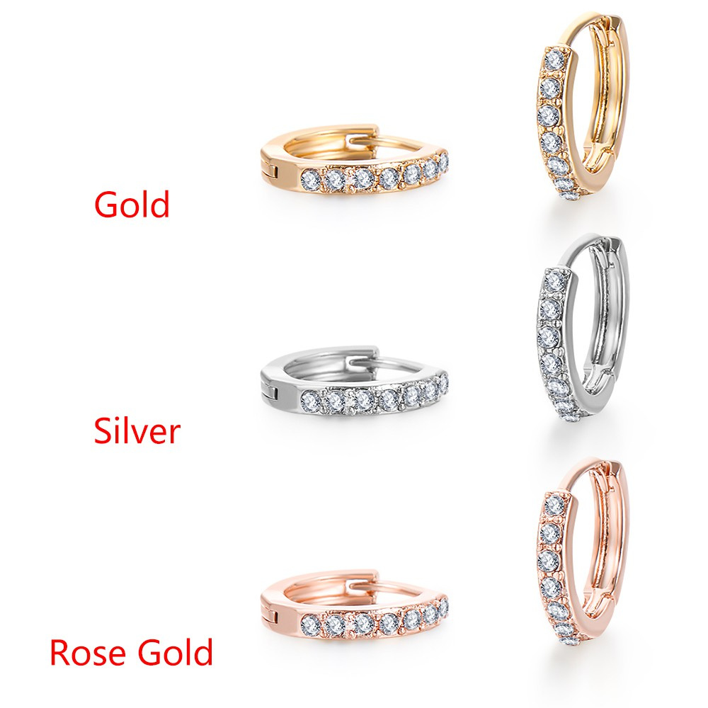 Khuyên Xỏ Mũi Đính Đá Zircon Nhiều Màu 8mm Thời Trang Cho Nam Và Nữ