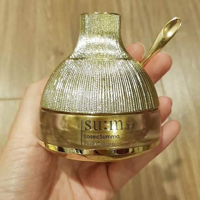 Kem Dưỡng Tái Sinh Da Tinh Chất Vàng Su:m37 Losec Summa Elixir Cream 20ml Kèm Thìa Mạ Vàng Múc Kem