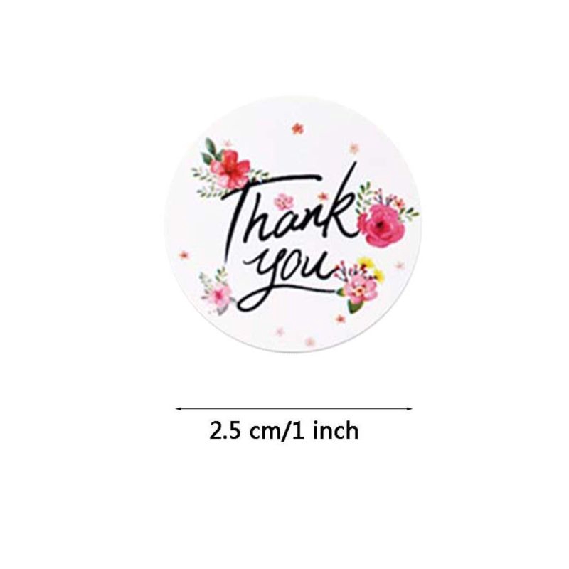 Set 500 Miếng Dán Chữ Thank You Trang Trí Sổ Lưu Niệm