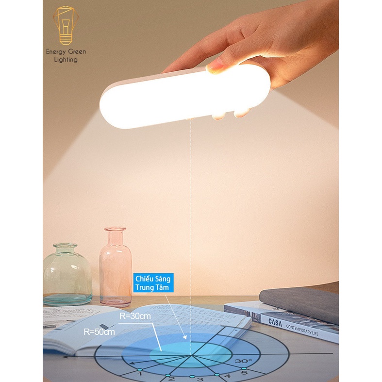Đèn Led Energy Green Lighting đọc sách học bài làm việc WH-B10 dán tường - dán tủ - Dung lượng pin lớn