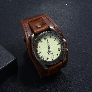 Đồng hồ quartz nam dây da phong cách retro