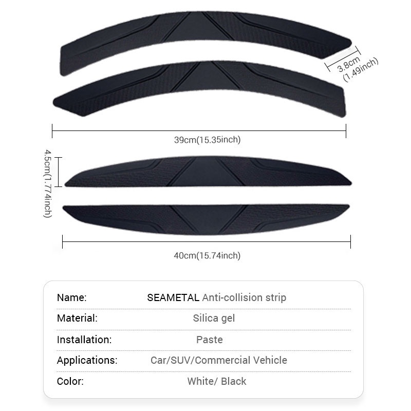 Dải dán SEAMETAL bằng silicon chống va chạm và trầy xước an toàn dành cho xe ô tô