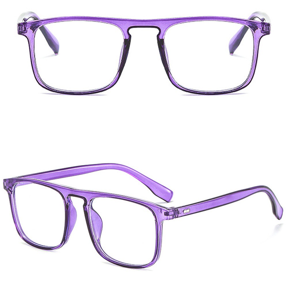 Mắt Kính Gọng Vuông Màu Thạch Nhẹ Chống Ánh Sáng Xanh Thời Trang Cổ Điển Cho Nam Và Nữ Bảo Vệ Mắt Máy Tính