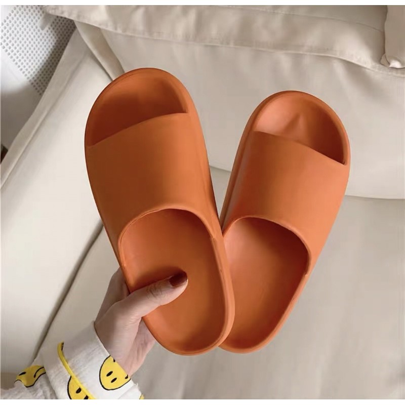 Dép bánh mì cute, dép quai ngang nam nữ đế 3,5cm, dép trơn cute
