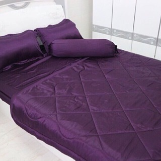 Bộ drap phi lụa 5 món ( ga -gối- mền) kích thước 2.2x2m, mền 2.2x2m