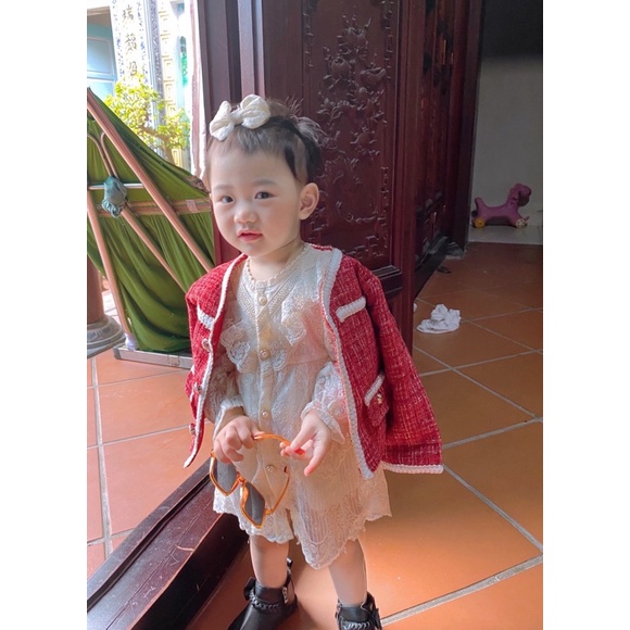 Set dạ đỏ cho bé