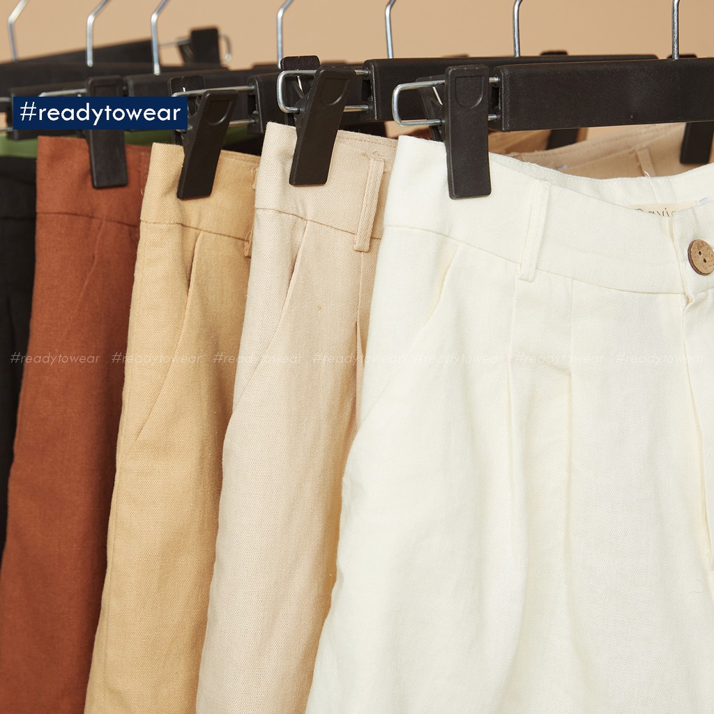 Quần sooc nữ cạp cao - short nữ linen - quần sóc vải đũi nhiều màu SH01 | BigBuy360 - bigbuy360.vn